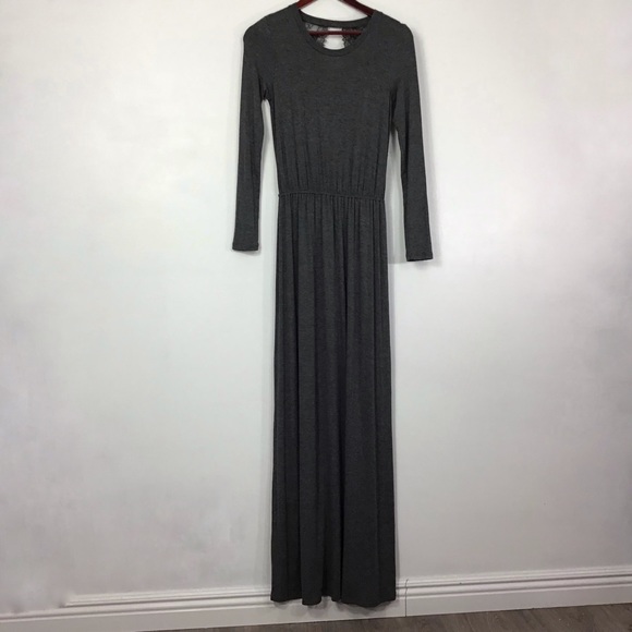 BCBGeneration Heather Gray Open Back Maxi Dress - Picture 4 of 6